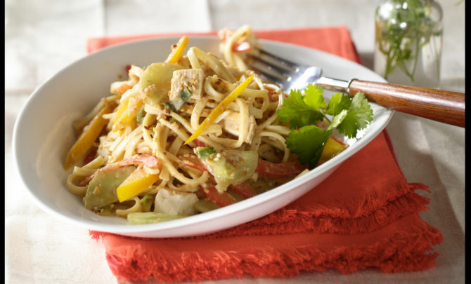 Sesame Noodles with Tofu and Vegetables