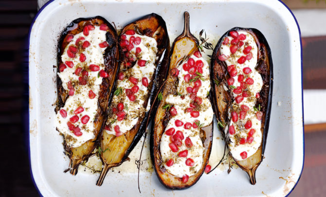 eggplant-buttermilk-sauce-plenty-vegetarian-cookbook-recipe-health-diet-spry