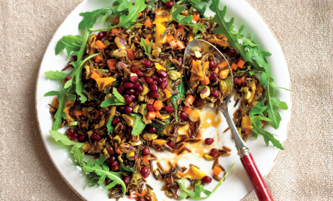 wild-rice-mint-pomegranate-salad-quick-easy-health-dinner-side-pressure-cooker-cookbook-recipe-spry