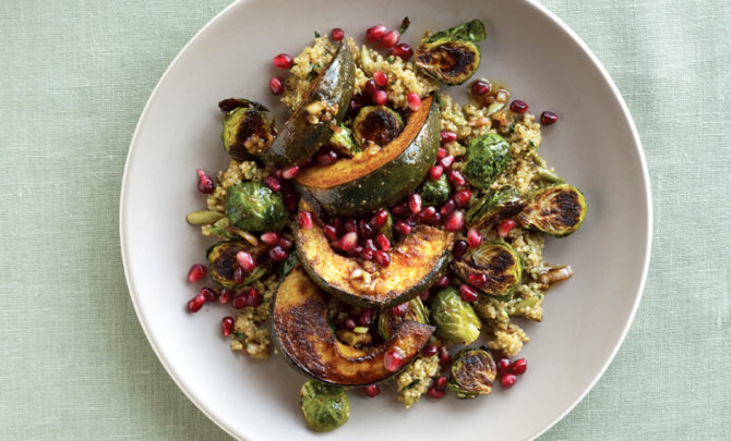 roasted-acorn-squash-brussles-sprout-salad-dinner-cookbook-diet-nutrition-health-food-spry