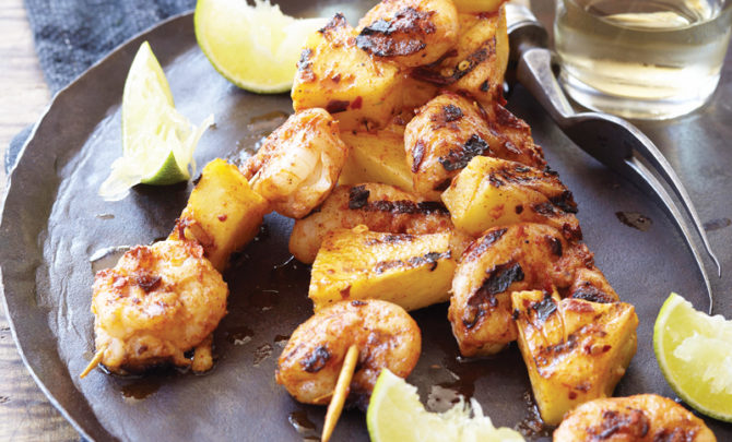 shrimp-pineapple-skewers-fire-island-cookbook-diet-recipe-eat-healthy-food-spry