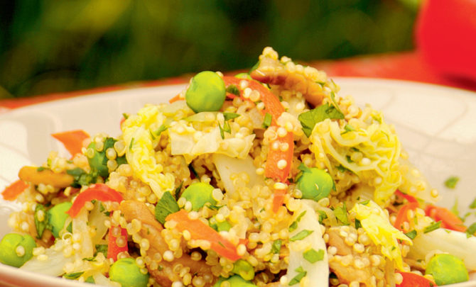 the-vegetarian-kitchen-table-cookbook-quinoa-simmered-fennel-wild-mushroom-recipe-eat-health-diet-nutrition-spry