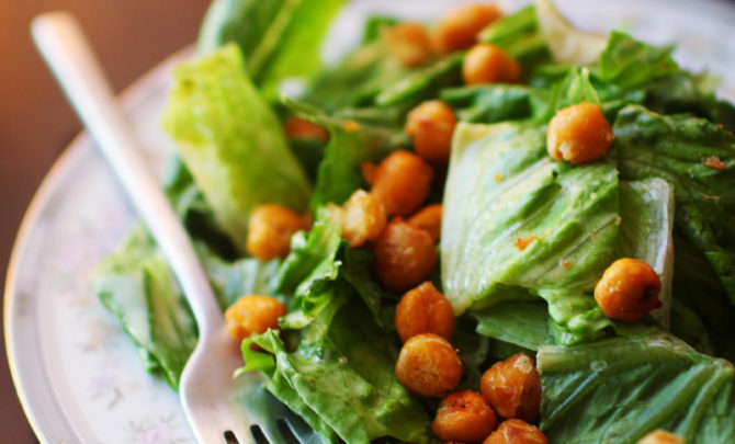 quic-easy-low-cal-vegan-comfort-food-caesar-salad-chickpea-croutons-health-recipe-diet-spry