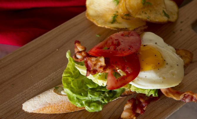 Open-Face BLT with Eggs on the Sunny-Side