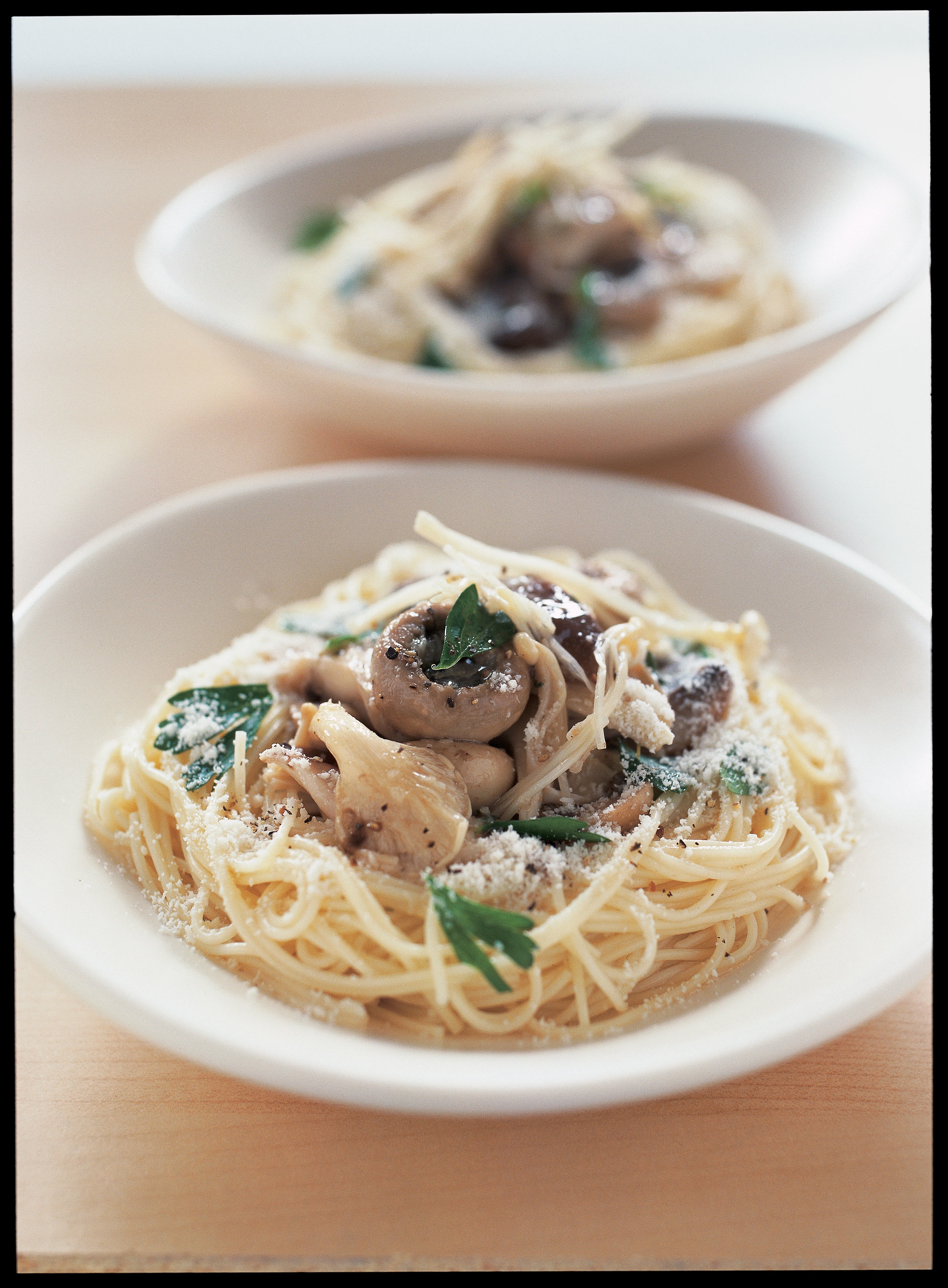 Braised Mushrooms with Buttered AngelHair Pasta Recipe Easy Kitchen