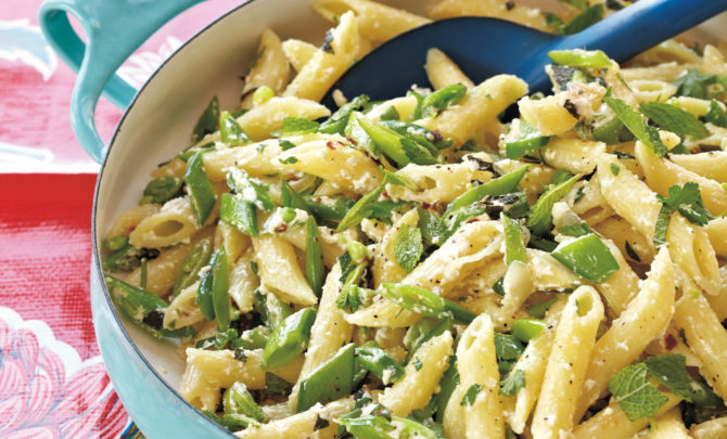 Penne with Sugar Snap Peas and Ricotta