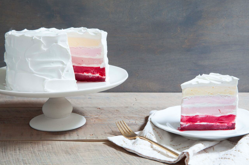 Ombre Ice Cream Cake - Easy Kitchen