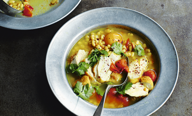 Peruvian Chicken, Lime and Chile Soup